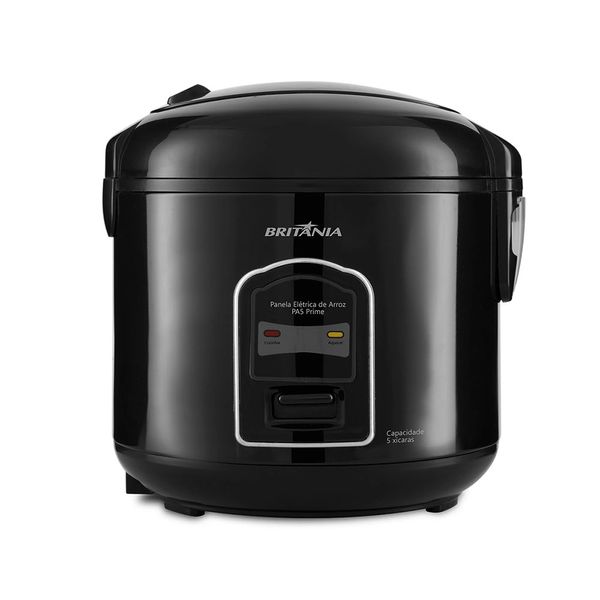 Panela de Arroz Elétrica Britânia Prime PA5 Preta 5 Xícaras - 220V Panela de Arroz Elétrica Britânia Prime PA5 Preta 5 Xícaras - 220V