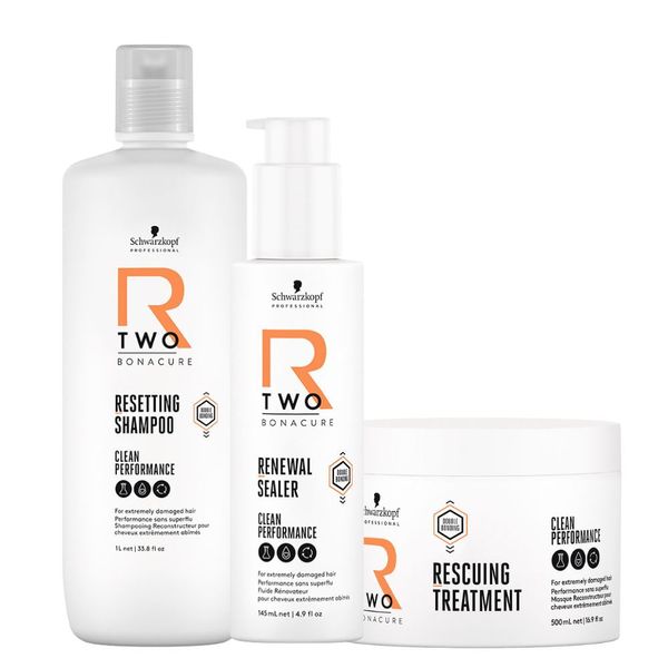 Schwarzkopf R-TWO Shampoo 1L Másc. 500ml Selante 145ml Schwarzkopf R-TWO Shampoo 1L Másc. 500ml Selante 145ml
