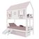 Beliche Casinha Bela 2 Gavetas Rosa Kit Escada Branco-rosa Housin