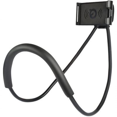 Suporte Celular Articulado De Pescoco Selfie Cama Mesa Sofa Preto Pescoço Preto