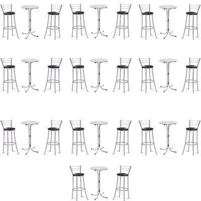 Kit 10 Bistros Com 10 Banquetas Cromadas gatmagazine