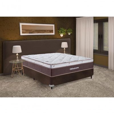 Cama Box E Colchão Sleep King – Casal (138x188) - Ortobom