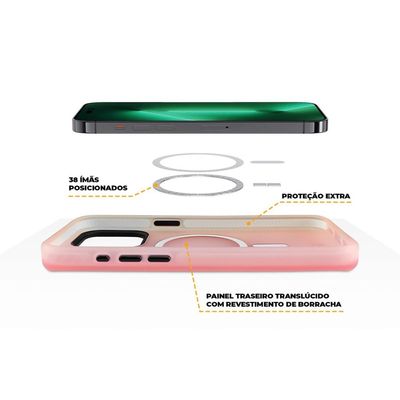 Capa MagSafe Pro para iPhone 15 Pro Max - Rosa - Gshield