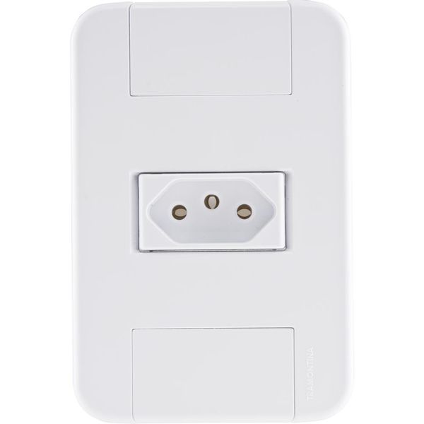 Conjunto 4x2 com 1 Tomada 2P+T 10 A 250 V Tramontina Tablet Branco