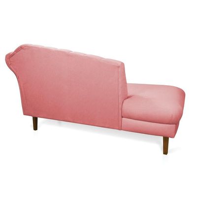 Divã Recife Suede 165 Cm Pés Chanfrado Castanho - D'rossi Cor Rose