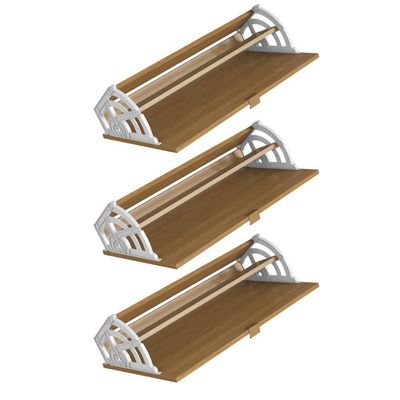 Sapateira Vertical Armário Organizador 03 Portas Para 18 Pares De Calçado Carvalho Xingu