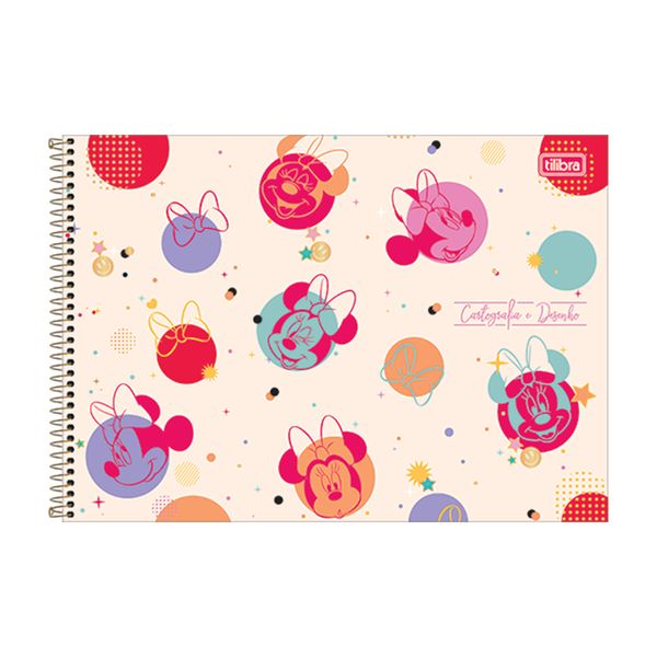 Caderno Cartografia Tilibra Espiral Capa Dura Minnie 80 Folhas Capas Diversas - Item Sortido