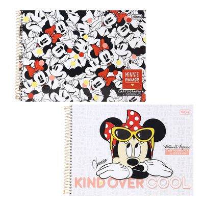 Caderno Cartografia Tilibra Espiral Capa Dura Minnie 80 Folhas Capas Diversas - Item Sortido
