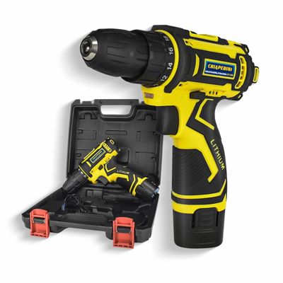 Furadeira Parafusadeira Chiaperini 1350 3/8 A Bateria 12V 1.3amp Carregador Bivolt