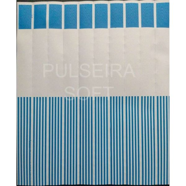 250 Pulseira Azul Soft impressão jato de tinta, cera ou silk