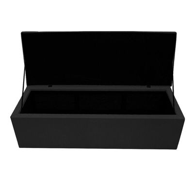 Kit Cabeceira e Calçadeira Copenhague 195cm King Size Suede Preto