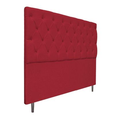 Cabeceira Queen Size Estofada Liverpool 160Cm Suede Vermelho