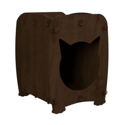 Mesa De Cabeceira Casinha Pet Gato Cat Malbec