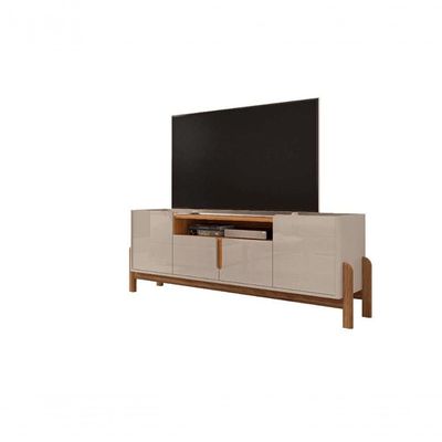 Rack Lizz 170cm 4 Portas E Prateleiras Off White Cedro