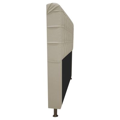 Cabeceira Estofada Dama 160cm Queen Size Bege