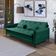 Sofá Cama Yara 3 Lugares Reclinável 2,08m Suede Verde