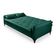 Sofá Cama Yara 3 Lugares Reclinável 2,08m Suede Verde
