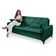 Sofá Cama Yara 3 Lugares Reclinável 2,08m Suede Verde
