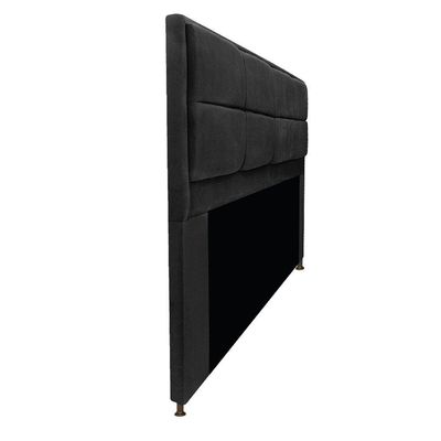 Cabeceira Munique 195cm King Size Corano Preto Adj Decor
