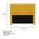 Cabeceira Copenhague 140cm Casal Suede Amarelo Adj Decor