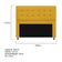 Cabeceira Copenhague 140cm Casal Suede Amarelo Adj Decor