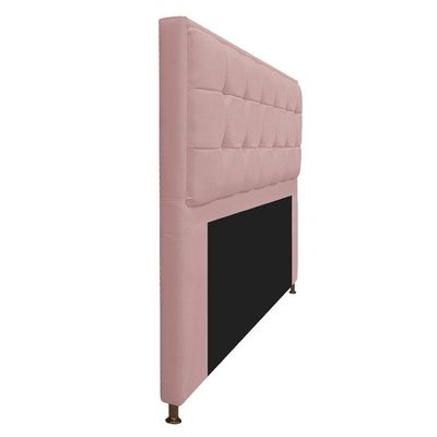 Kit Cabeceira e Calçadeira Copenhague 160cm Queen Size Rosê