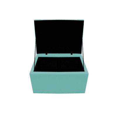 Kit Cabeceira e Calçadeira Copenhague Solteiro Azul Tiffany
