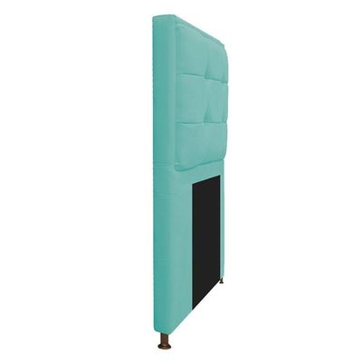 Kit Cabeceira e Calçadeira Copenhague Solteiro Azul Tiffany