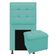 Kit Cabeceira e Calçadeira Copenhague Solteiro Azul Tiffany