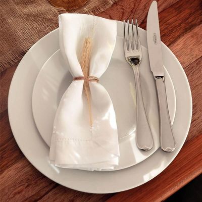 12 Pratos Rasos de Jantar Branco Liso Porcelana 28cm Tramontina Maria Augusta