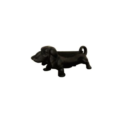 Capacho Formato Cachorro Ferro Fundido Cor Preto 38x14cm