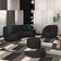 Sofá 3 Lugares Para Sala Living Olimpo 240 cm M03 Couríssimo Preto - Lyam Decor