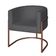 Poltrona Base Industrial Bronze Sala de Estar Lety Veludo Grafite