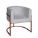 Poltrona Base Industrial Bronze Sala de Estar Lety Veludo Grafite