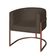 Poltrona Base Industrial Bronze Sala de Estar Lety Veludo Chocolate