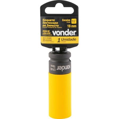 Soquete Sextavado Impacto Encaixe 1-2" 19mm Vonder