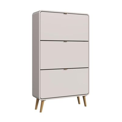 Sapateira Vertical Armário Organizador 03 Portas Para 18 Pares De Calçado Bege Dunas