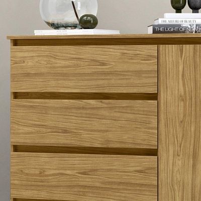 Cômoda Para Quarto Com 4 Gavetas E Armário - Vega Marrocos