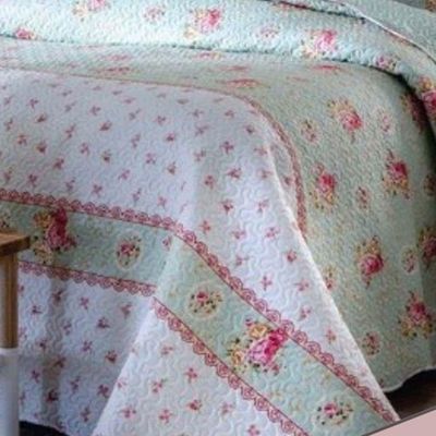 Kit Cobre Leito Colcha Daily Casal 3 Peças Dupla Face Estampado - Floral 58 - 100% Poliéster