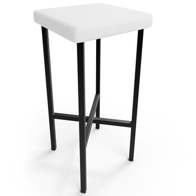 Kit 04 Banquetas Alta Bar Cozinha Sala De Jantar Preto Stella L02 Facto Branco - Lyam Decor