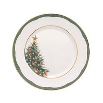 Prato Raso Copa E Cia Aquarelle Em Cerâmica Filetado árvore De Natal