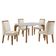 Conjunto Mesa Liz 120cm Em Mdf 4 Cadeiras Athenas Moderna Vel.creme /off White/imbuia