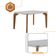 Conjunto Mesa Liz 120cm Em Mdf 4 Cadeiras Athenas Moderna Turim / Off White / Imbuia