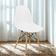 Conjunto 18 Cadeiras Charles Eames Eiffel Wood Base Madeira - Branca