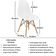 Conjunto 18 Cadeiras Charles Eames Eiffel Wood Base Madeira - Branca