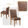 Conjunto Com 2 Cadeiras Mdf Eloise P/ Sala De Jantar Moderna Tork/naturale