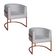 Poltrona Base Industrial Bronze Kit 2 Lety Veludo Verde