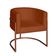 Poltrona Base Industrial Bronze Kit 2 Lety Veludo Terracota
