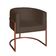 Poltrona Base Industrial Bronze Kit 2 Lety Veludo Chocolate