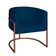 Poltrona Base Industrial Bronze Kit 2 Lety Veludo Azul Marinho